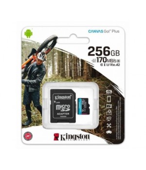 Карта пам'яти Kingston microSDXC Kingston Canvas Go! Plus 256GB Class 10 UHS-I/U3 + SD-adapter (SDCG3/256GB)