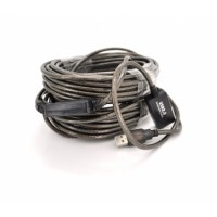 Подовжувач активний USB 2.0 AM/AF, 20m, прозорий з чіпом Q50