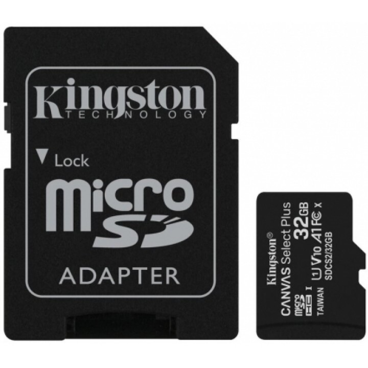 Карта пам'яті Kingston microSDHC 32GB Canvas Select Plus Class 10 UHS-I А1 + SD-adapter (SDCS2/32GB)