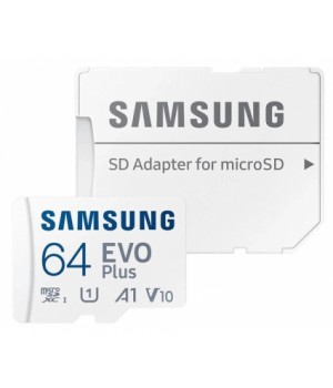 Карта пам'яті Samsung Evo Plus microSDXC 64GB UHS-I U1 V10 A1 + SD (MB-MC64KA/EU)