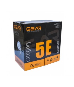 Кабель GEAR UTP 4x2x0,51 Cat5E, CCA, для внутрішніх робіт, 305m