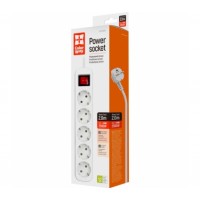 Мережевий фільтр COLORWAY CW-PSEA52W White, 5 розеток, 2м