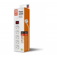 Мережевий фільтр COLORWAY CW-PSEA53W White, 5 розеток, 3м