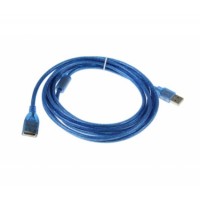 Подовжувач активний USB 2.0 AM/AF, 5m, прозорий з чіпом Q50