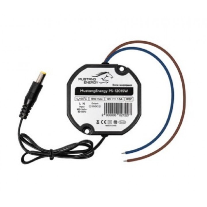 Блок живлення Mustang Energy PS-12015W, 12V/1.5A/IP67