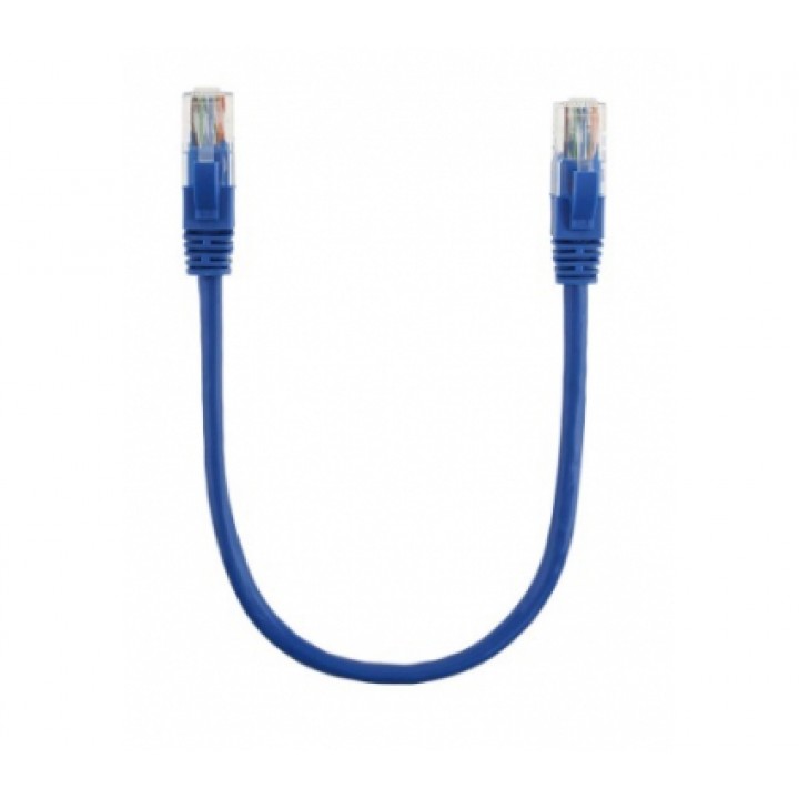 Патч-корд литий UTP Cu RJ45 0,30м синій