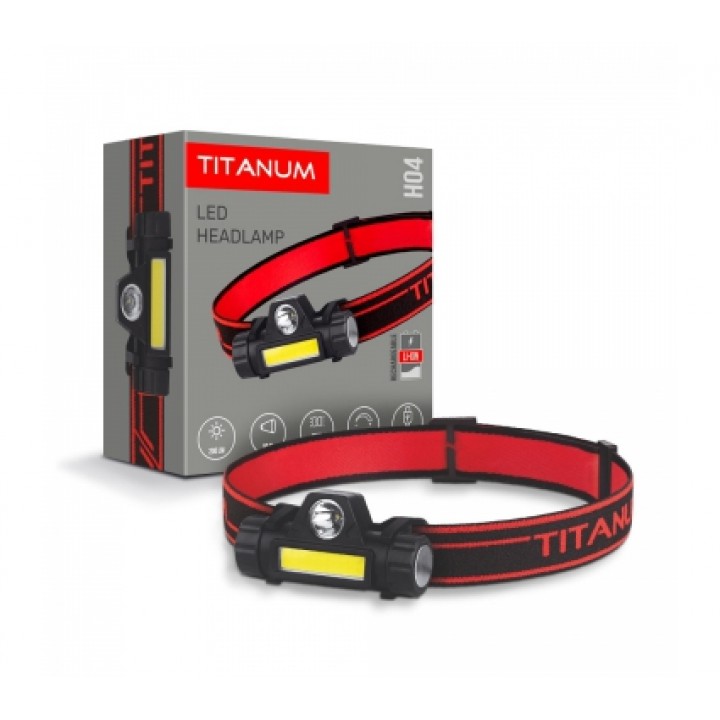 Налобний ліхтарик TITANUM TLF-H04 200Lm 6500K