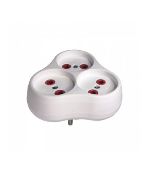 Трійник PROFgroup PG 60005 (250V, 16А) white