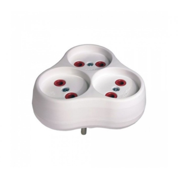 Трійник PROFgroup PG 60005 (250V, 16А) white