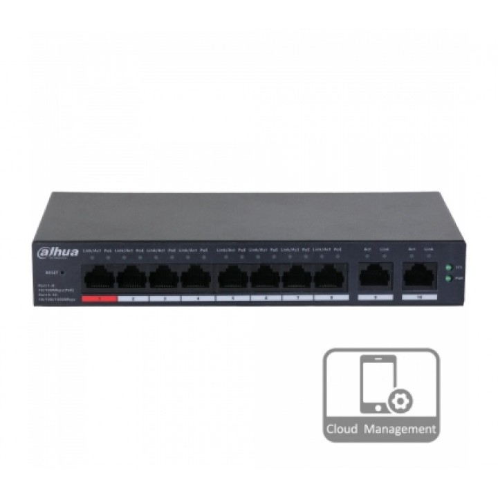 8-портовий керований з PoE DH-CS4010-8ET-110