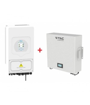Комплект енергонезалежності 6кВт VTAC Deye SUN-6K-SG03LP1-EU + LiFePo4 батарея V-TAC 5кВт