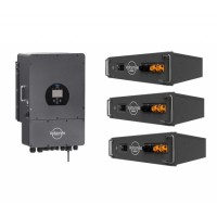 15кВт комплект енергонезалежності Deye Voltsmile 12KW hybrid EU-IP65 + 3шт х Voltsmile V10 Classic