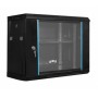 Комутаційна шафа E-Net 9U 600x450x500 чорна (скло)