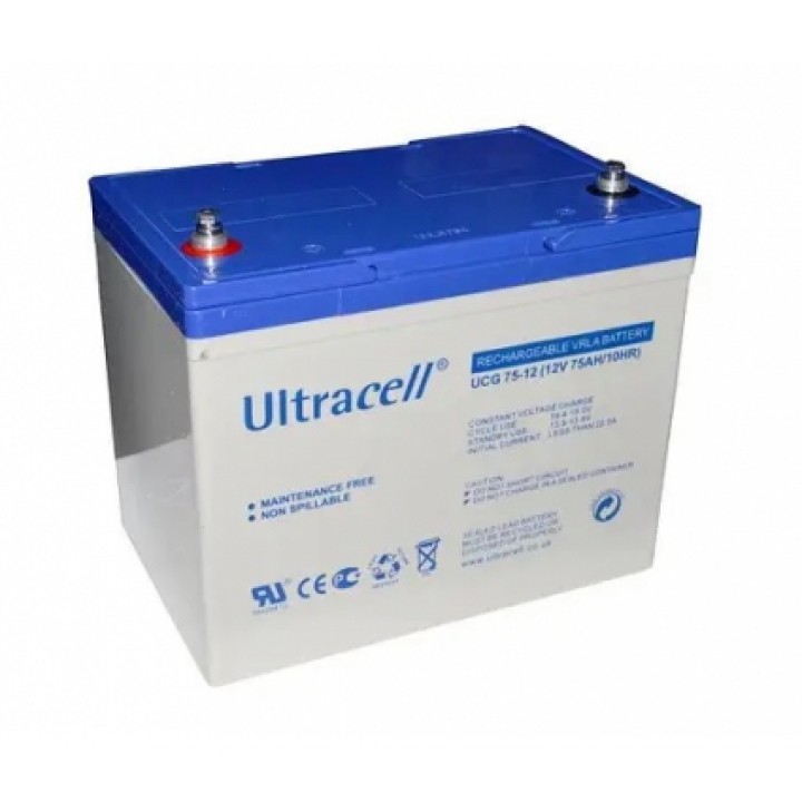 Акумуляторна батарея гелева Ultracell UCG75-12 (12V 75 Ah)