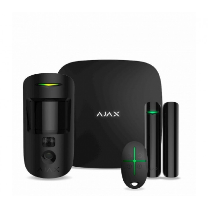Комплект сигналізації Ajax StarterKit Cam Plus HDR чорний