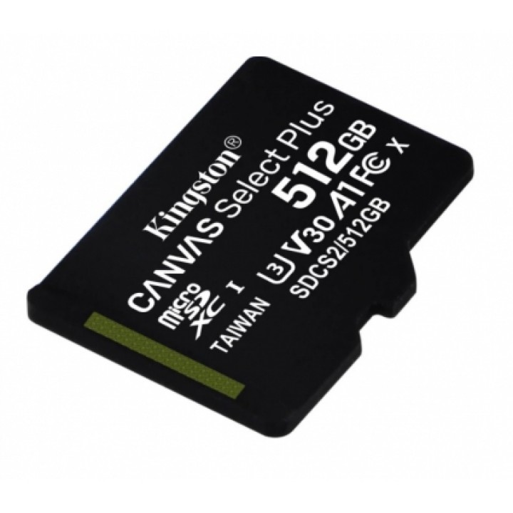 Карта пам'яті Kingston microSDXC 512GB Canvas Select Plus Class 10 UHS-I U3