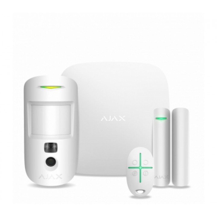 Комплект сигналізації Ajax StarterKit Cam HDR білий