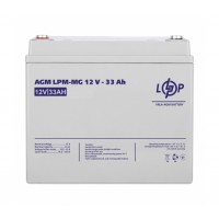Акумуляторна батарея LogicPower AGM LPM-MG 12V - 33 Ah правосторонній