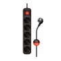 Мережевий фільтр COLORWAY CW-PSEA55W black, 5 розеток, 5м