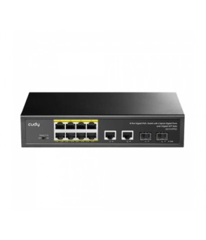 PoE-комутатор 12-портовий некерований Cudy GS1010PS2 гігабітний з 8 портами PoE+, 120W