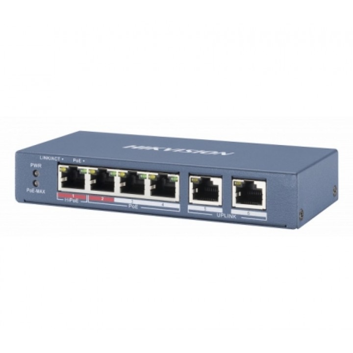 Комутатор Hikvision DS-3E0106P-E/M(B)