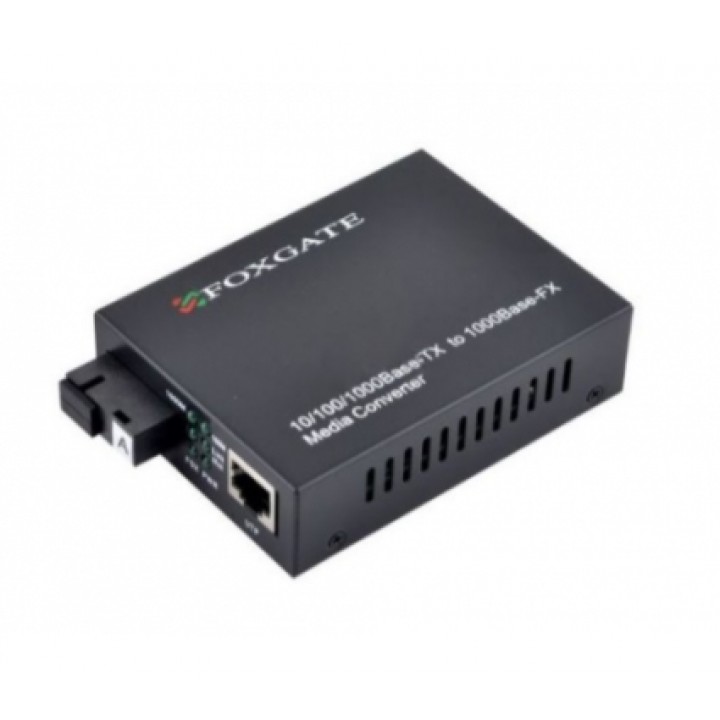 Медіаконвертер FoxGate EC-Q-1G-1SM-1310nm, SC, 20km