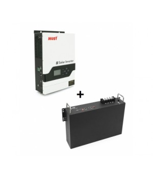 Комплект енергонезалежності 3.2кВт MUST PV18-3224VPM II + Ritar LiFePO4 25,6V 100Ah 2.5KVA