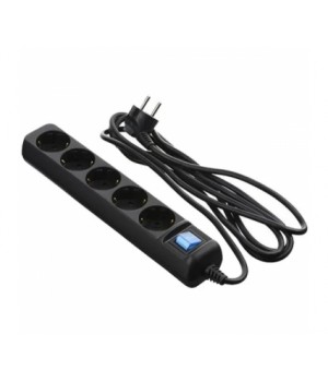 Мережевий фільтр 2E 5 розеток 1.5 м Black (2E-U05ES15M1.5BK)