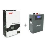 Комплект енергонезалежності Must PV18-4024ECO 3.5кВт + АКБ AXPERT LiFePO4 25.6V 100Ah
