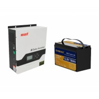 1кВт комплект живлення Must PV18-1012 VMPK + LiFePO4 АКБ SHMAG 12.8V 100Аh