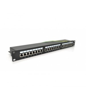Патч-панель PiPo 24 порти FTP кат 5Е 19 "1U екранована