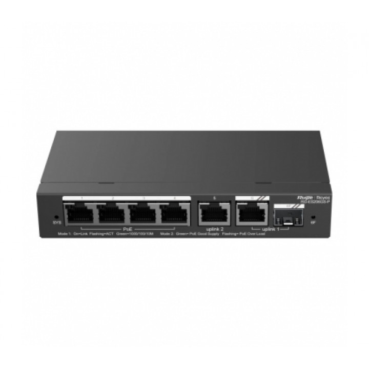 Комутатор 6 портів керований Ruijie RG-ES206GS-P PoE