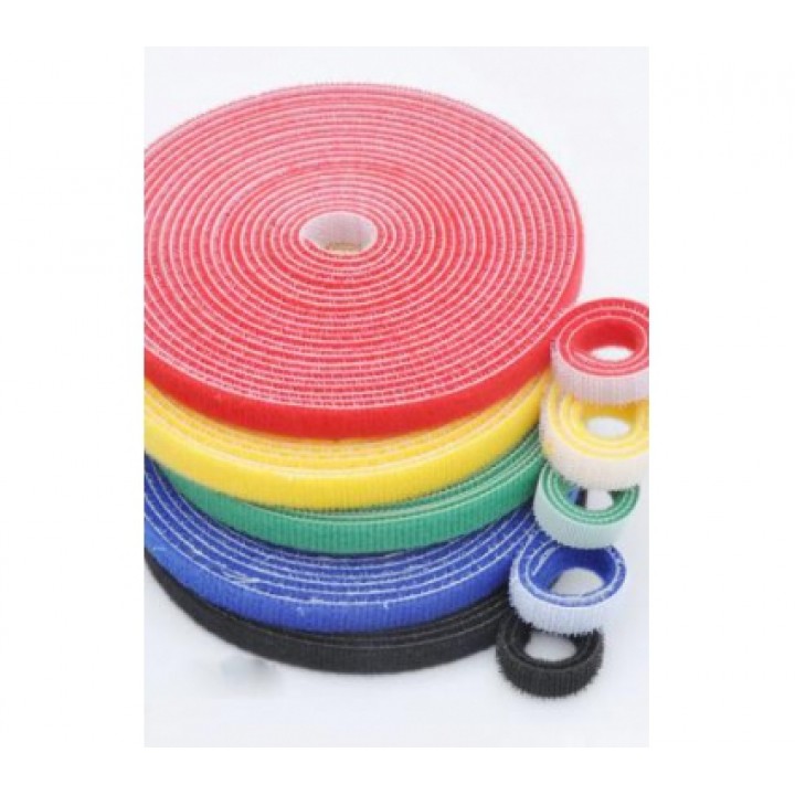 Стяжка-липучка зелена 10 мм x 5 м
