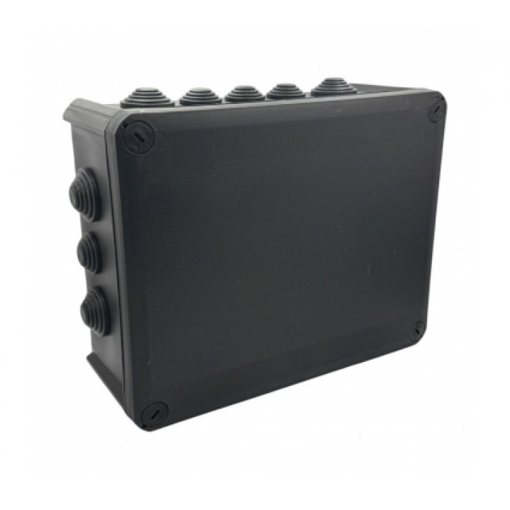 Коробка розподільна зовнішня герметична IP66 чорна 240х190x95 мм Neomax NX1148
