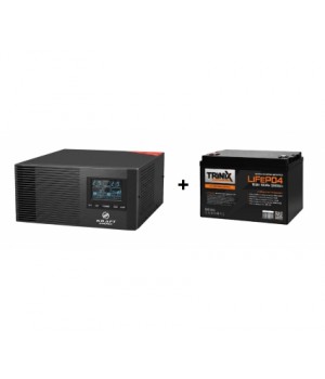 Комплект Kraft KRF-AVR1000VA/800W-12V + LiFePO4 акб Trinix 12.8V 100Аh (1.28kWh)